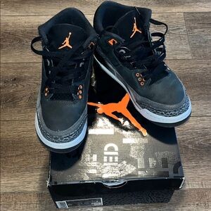 Jordan Kids Sneakers Black and Orange